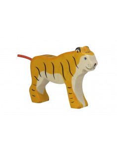 Tigre debout - animaux de la jungle - figurine en bois...