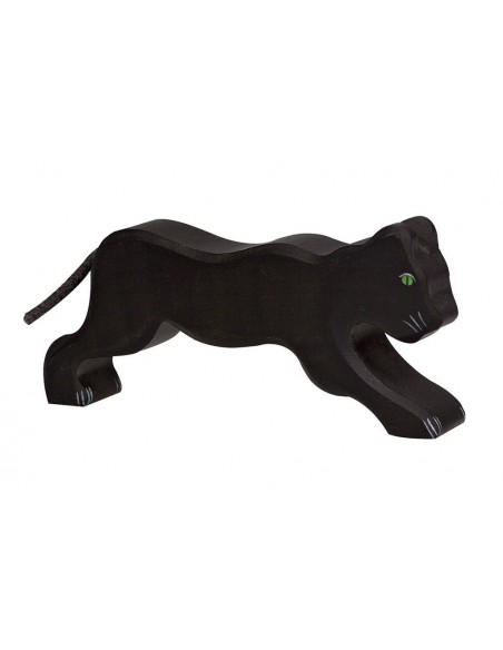 Panthère noire - animaux de la jungle - figurine en bois HOLZTIGER