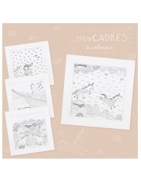 Kit créatif Mes Tableaux à colorier - PIROUETTE CACAHOUETE 6+