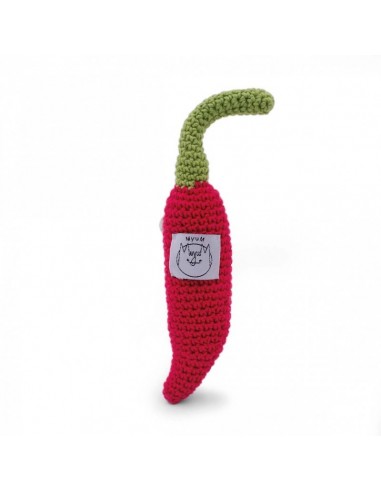 Hochet Willy le piment en coton bio - MYUM 0+