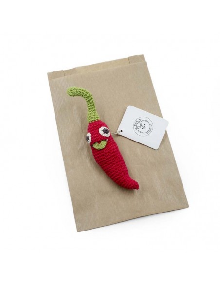 Hochet Willy le piment en coton bio - MYUM 0+