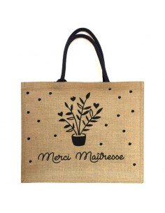 Cabas en jute Merci Maîtresse LES GRIOTTES