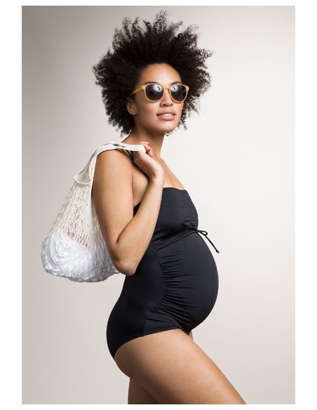 Maillot de Bain noir grossesse et allaitement Fast Food Boob