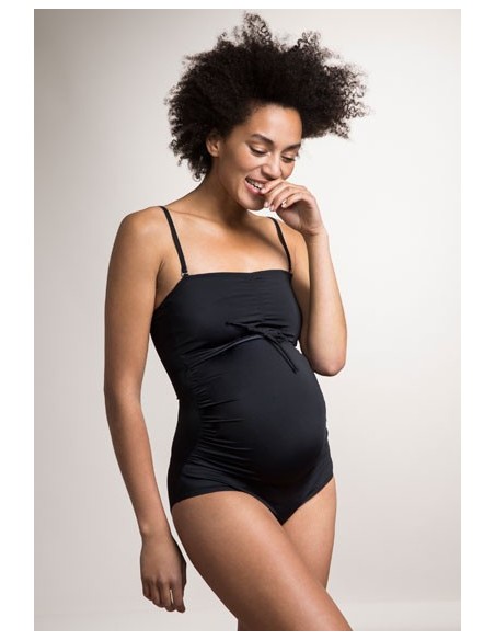 Maillot de Bain noir grossesse et allaitement Fast Food Boob