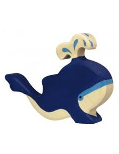 Baleine bleue avec fontaine - animaux de la mer -...