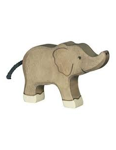 Petit éléphant - animaux de la jungle - figurine en bois...