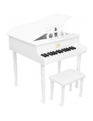 Grand piano à queue blanc en bois - VILAC 3+