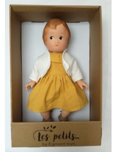 Mini poupée Pia 17cm en body et headband Colombe