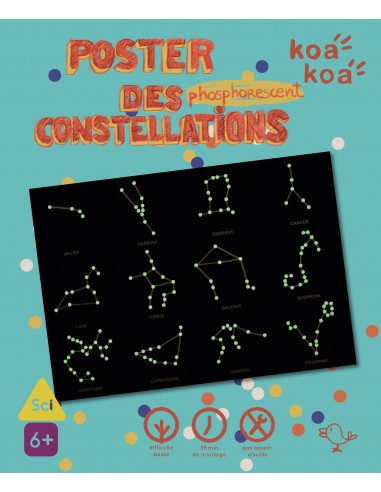 Poster de constellations phosphorescent - KOA KOA 6+