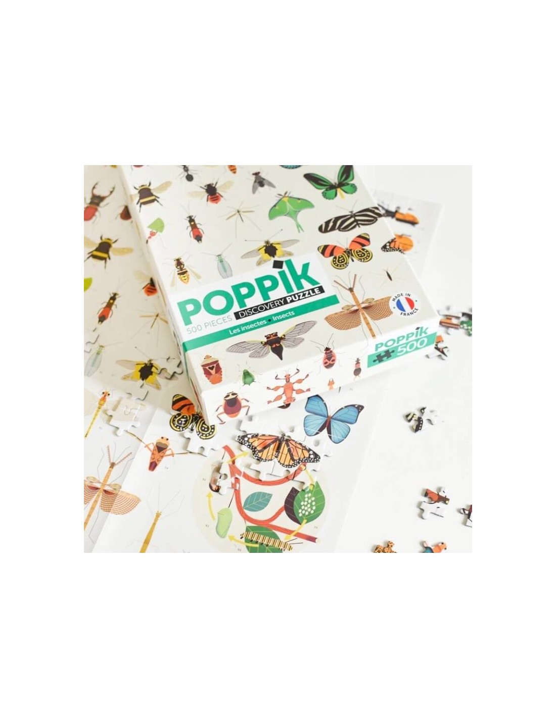 Puzzle éducatif Poppik 500 pièces - Animaux (7 ans)