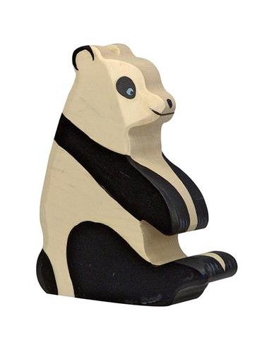 Panda assis - animaux de la jungle - figurine en bois HOLZTIGER