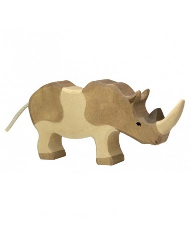Rhinocéros - animaux de la jungle - figurine en bois HOLZTIGER
