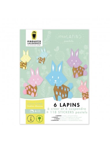 Kit créatif Mes Lapins pastels - PIROUETTE CACAHOUETE 4+