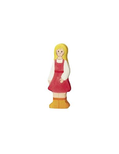 Fille de paysan - personnage de la ferme - figurine en bois HOLZTIGER
